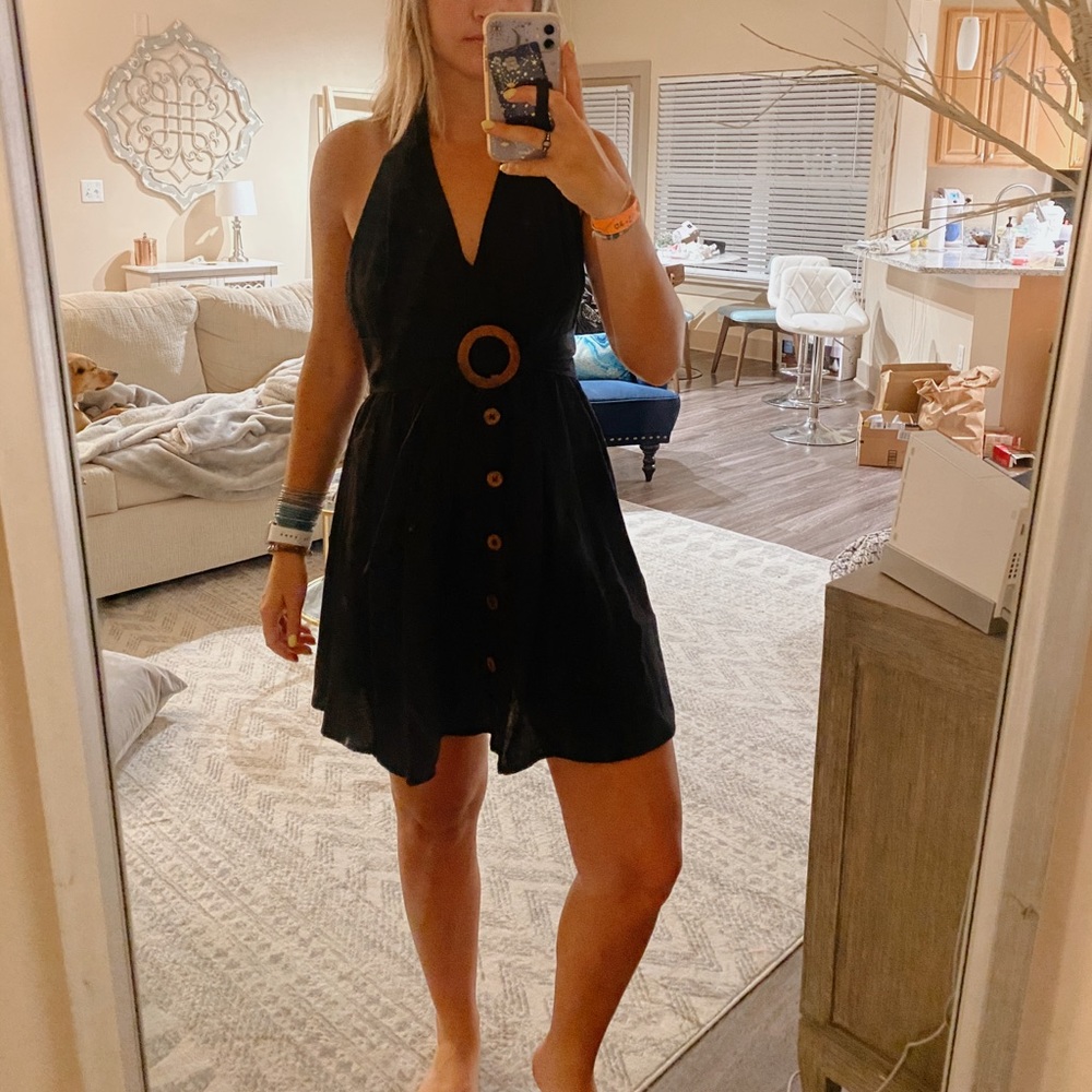 ASOS Black Halter Dress